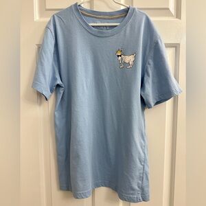 Goat USA Light Blue Tee Shirt, Adult XS